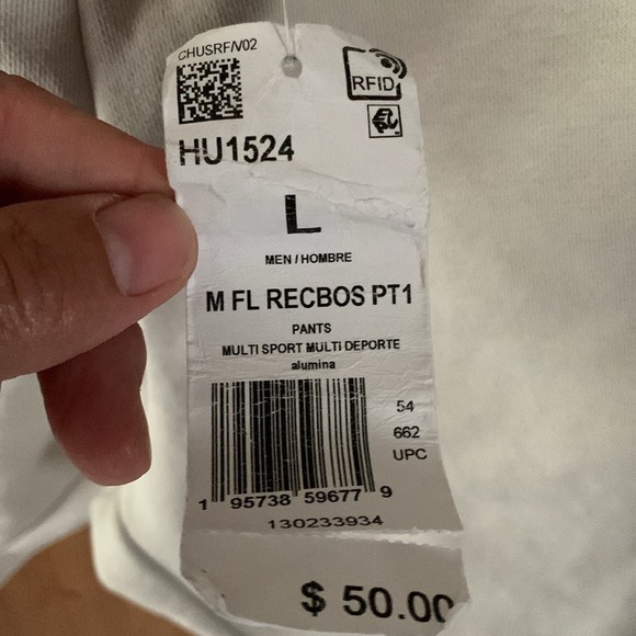 Mens adidas beige sweatpants. - Picture 4 of 5